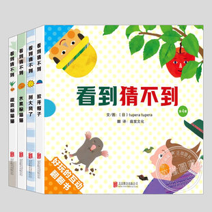 正版 4册精装 翻翻书儿童绘本3三 5到6岁以上幼儿园大中小班宝宝孩子早教阅读睡前故事图画书籍 tupera 看到猜不到系列