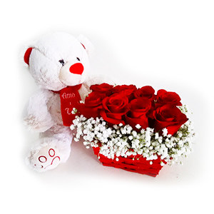 花篮玫瑰同城配送