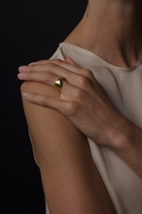 ABOAB纽约原创设计Waning戒指/耳夹925纯银镀金开口简约多种戴法