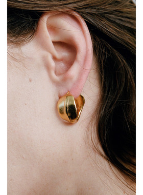 ABOAB  PASTORALE系列Vein耳饰 925银原创设计 肌理 简约 大自然