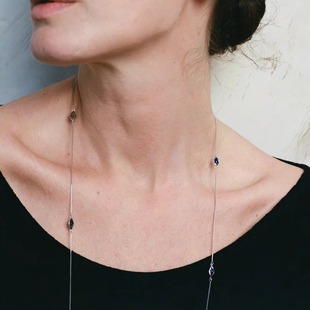 HORIZON系列Eye Loop项链轻奢原创设计925银厚镀金