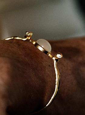 原创设计黑玛瑙白水晶复古