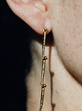 ABOAB ETERNITY系列Halo耳饰925银厚镀金原创设计日月灵感 肌理