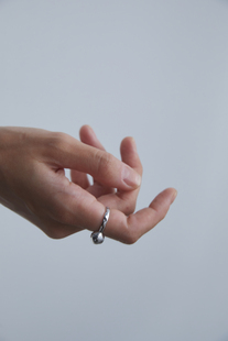 ABOAB SCULPTING系列Orb戒指 原创设计925银厚镀金雕塑肌理