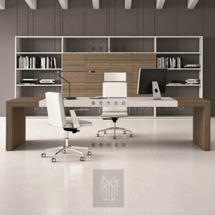 总裁桌2.4米 总经理办公室2.8米老板桌 老板桌 现代简约大班台