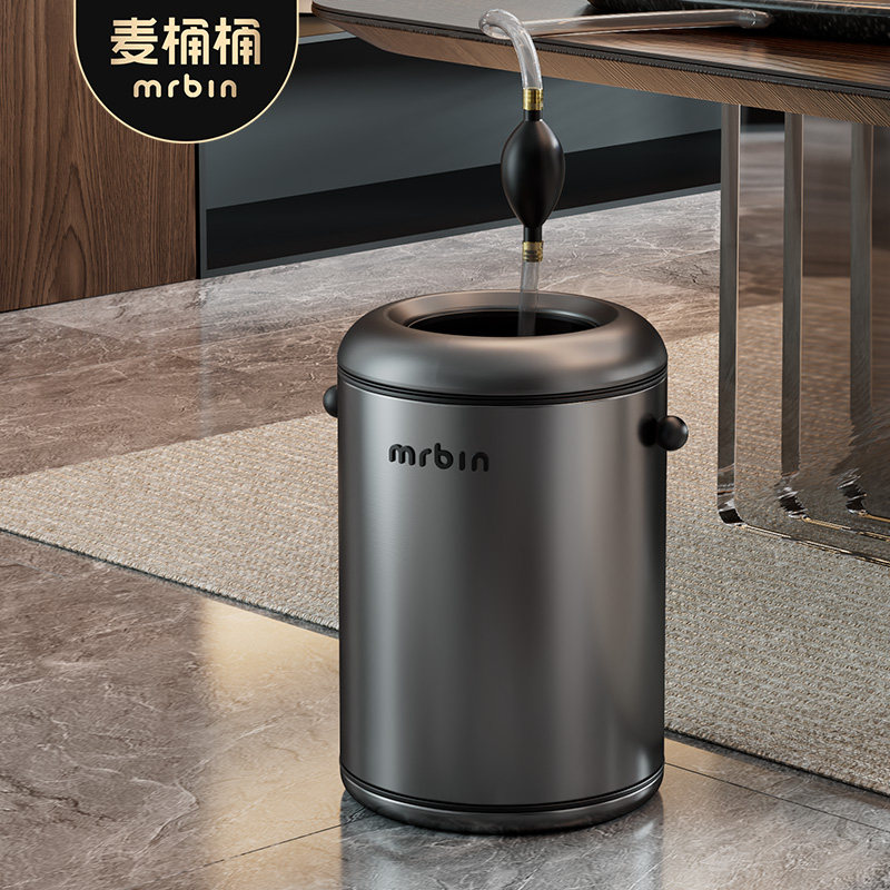 麦桶桶茶水桶客厅茶台专用废水桶干湿分离免倒水直投桶2025新款