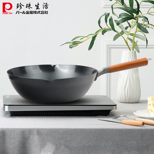 珍珠生活日本进口加深30cm炒锅