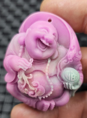 仿盐源玛瑙弥勒佛仿玉石挂件