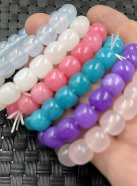 石英岩玉老型珠手链玉手串手饰