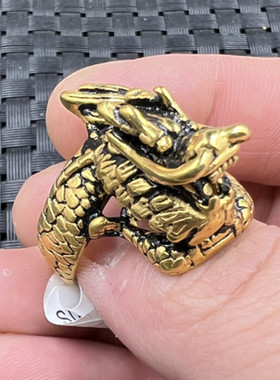 古玩文玩戒指生肖龙手饰指环