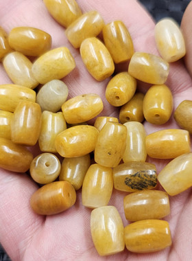 新疆和田金丝玉米珠玉石散珠