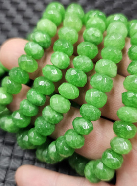 翡翠玉干青多棱珠玉石手链