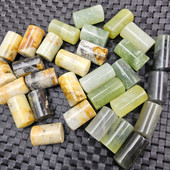 冰种岫玉无字印章玉石挂件青花岫玉圆柱路路通华玉复古吊坠项链坠