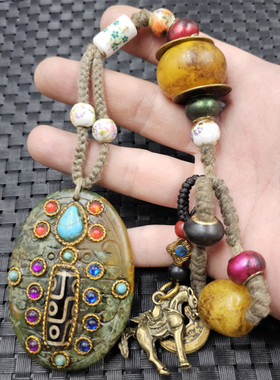 包邮岫玉龟甲壁玉石挂件