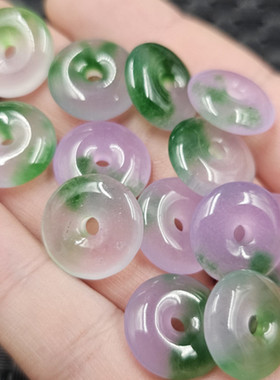 包邮翡翠玉平安扣玉石挂件