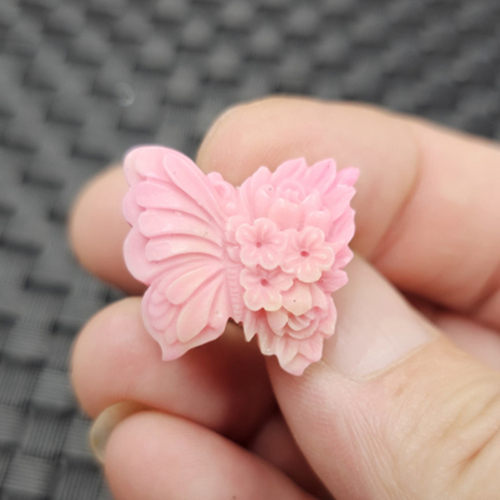 仿盐源玛瑙蝴蝶仿玉石戒指