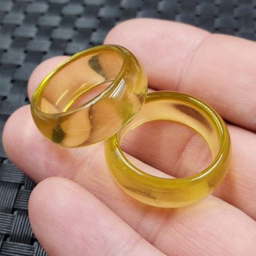 透明饰品蜜蜡戒指