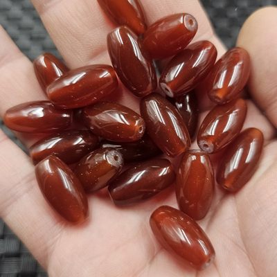 冰种红玛瑙米珠玉石散珠