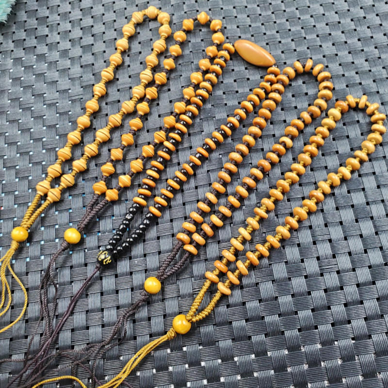 橄榄核金饭碗手把平安翠玉钥匙绳