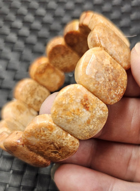 包邮黄龙玉加宽玉石手链