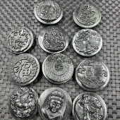 新疆和田墨玉观音佛玉石皮带扣金蝉生肖马一番风采玉腰扣蛇纹石玉