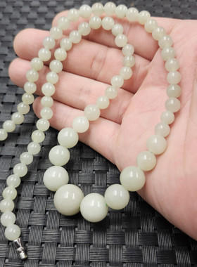 包邮佘太翠圆珠玉石项链