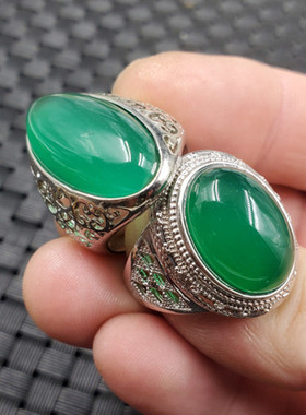 玉髓玛瑙菱形手链活口戒指