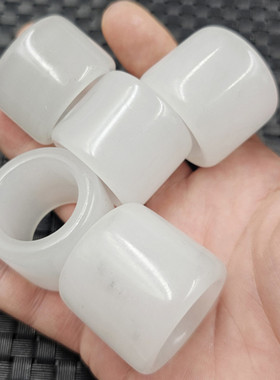 包邮宝石光玉石扳指方解石玉