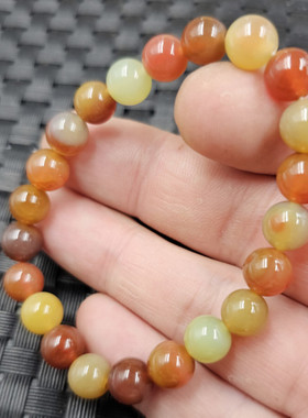 包邮8毫米盐源玛瑙圆珠玉石手链