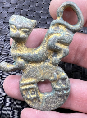 文玩复古貔貅吊坠手把件