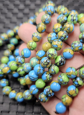 包邮藏三宝圆珠手链仿绿松石