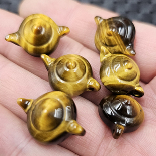 虎睛石把把壶玉石挂件虎眼石小酒壶吊坠项链坠玉吊坠钥匙坠玉坠