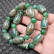 五眼闪电天珠路路通玉石手链绿玛瑙勒子人物桶珠手链男女同款 手串