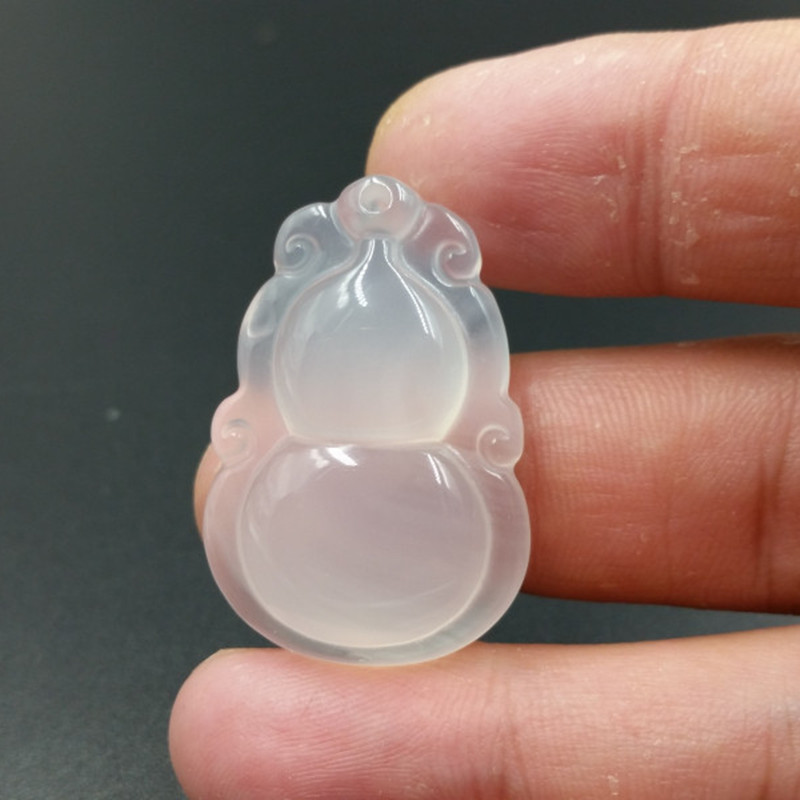 新款高冰透明玉髓葫芦挂件正品a货白玉髓葫芦吊坠玉石葫芦热价
