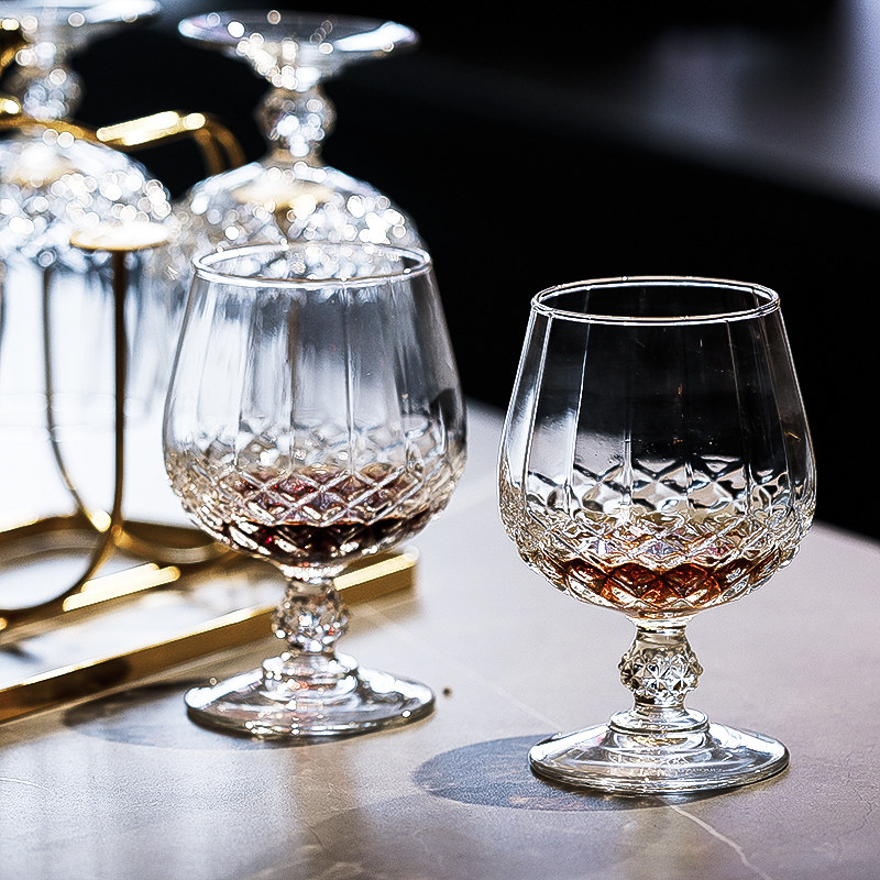 法国进口水晶玻璃白兰地酒杯干邑杯高档威士忌洋酒啤酒矮脚红酒杯