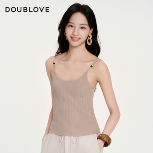 含桑蚕丝吊带DOUBLOVE贝爱2026春季 背心针织衫 新款 肤感打底衫