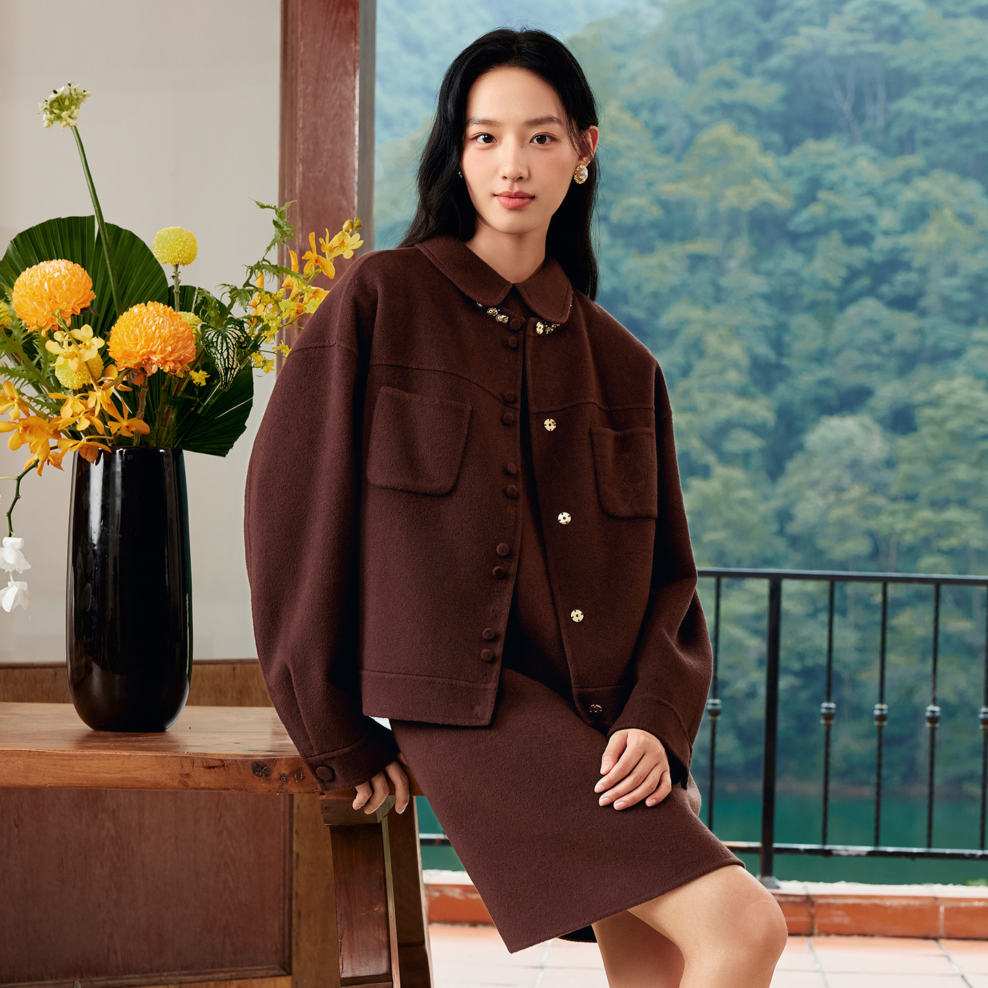 【轻暖双面呢】小香风羊毛大衣