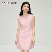 甜美羊毛收腰背心连衣裙DOUBLOVE贝爱2025春季 千金小香风 新款