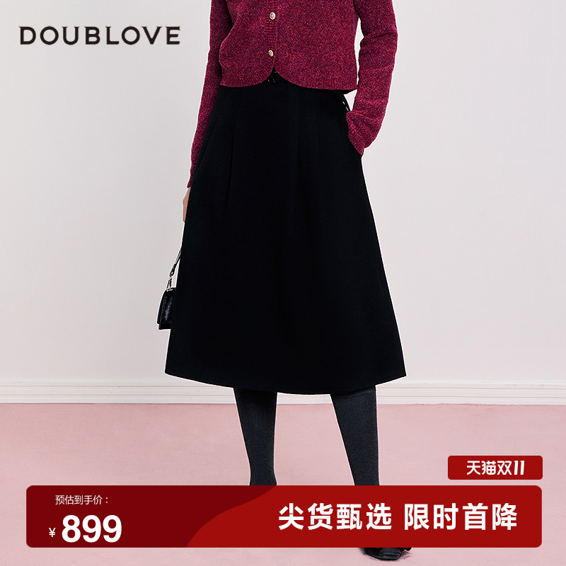 【赫本风小黑裙】羊毛呢半身裙