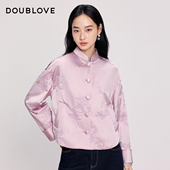 国风丝棉服外套桑蚕丝棉衣DOUBLOVE贝爱25冬季 轻暖新中式 新款