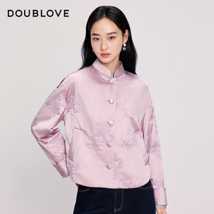 新款 国风丝棉服外套桑蚕丝棉衣DOUBLOVE贝爱25冬季 轻暖新中式