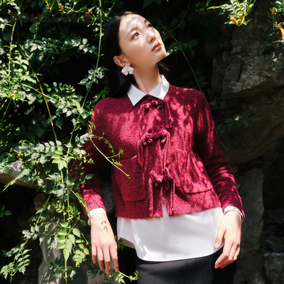 【轻暖国风】针织开衫毛衣外套