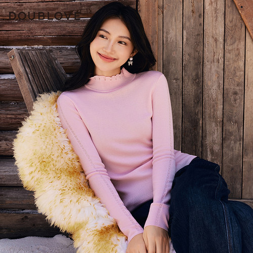 【可机洗羊毛】套头针织打底衫