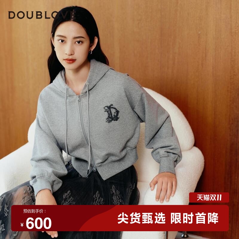 【都市运动风】连帽卫衣长袖短外套