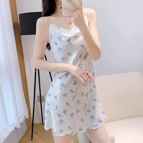 真丝吊带睡裙夏性感可外穿