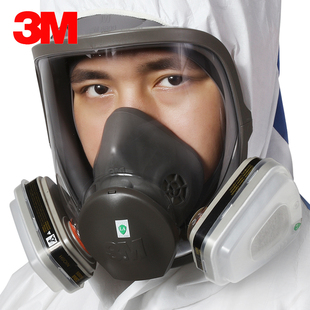 修毒气喷漆 防毒面具防甲醛油漆有机气体防尘防装 3M6800 6005套装