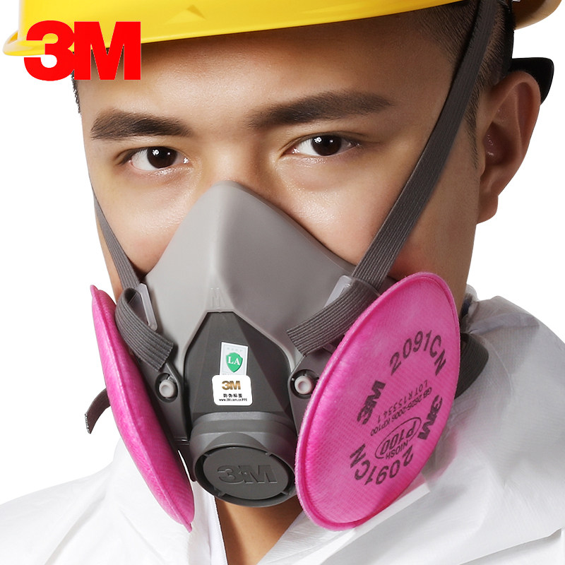 3m6200防毒面具电焊防烟实验室防尘毒全面罩喷漆专用化工气体防护