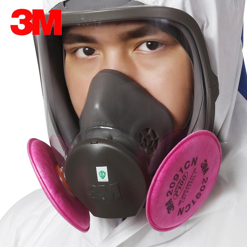 3m正品6800配2091防尘防毒面具P100防电焊烟防玻璃纤维全面具 居家日用 防护面具/罩 原图主图
