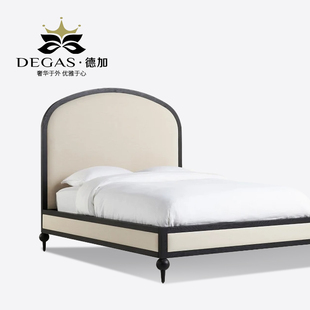 Degas德加中古侘寂复古风Fern实木床民宿实木双人床家用主卧室