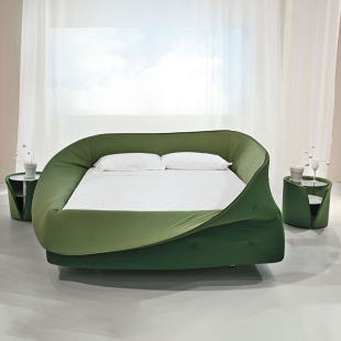 colletto鸟窝布艺床双人床创意安全围栏鸟巢大床 德加意大利lago